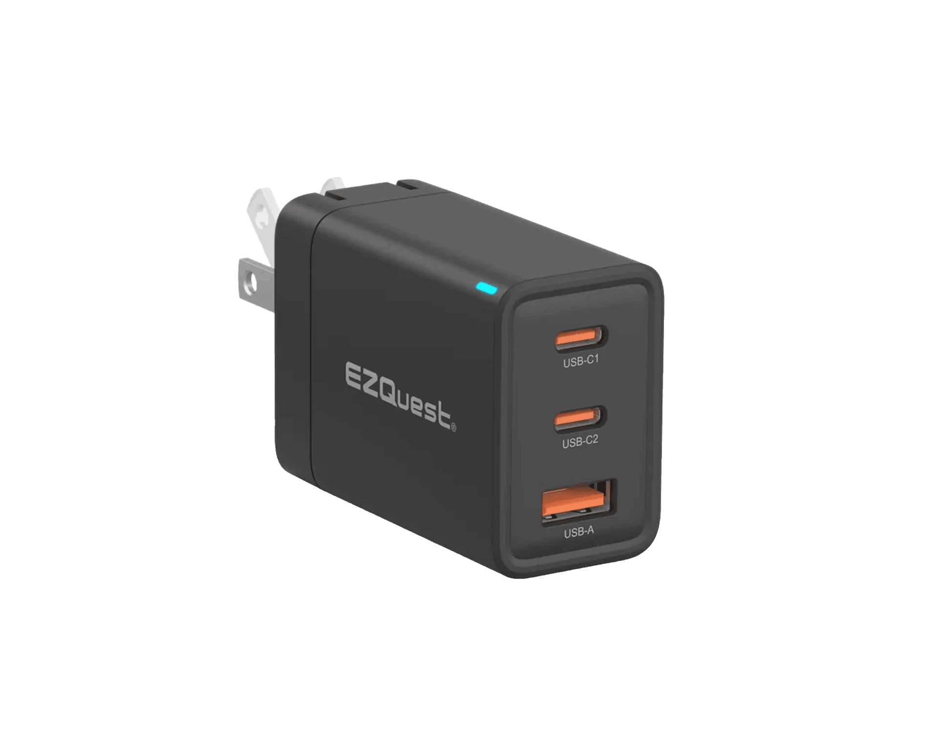 Cargador de pared (GaN II) USB-C PD de 65 W con cable USB-C (2 m) - EZQuest